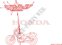 AUTOCOLLANTS pour Honda REBEL 125 1996