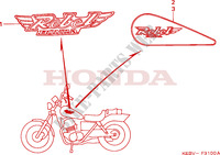 AUTOCOLLANTS pour Honda REBEL 125 1997