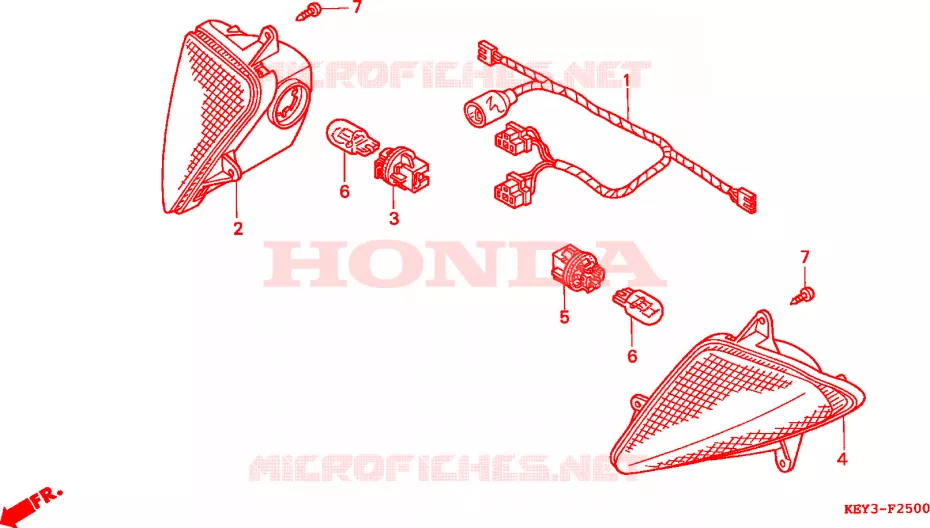 CLIGNOTANT Honda SCOOTER 125 PANTHEON 2001  FES1251