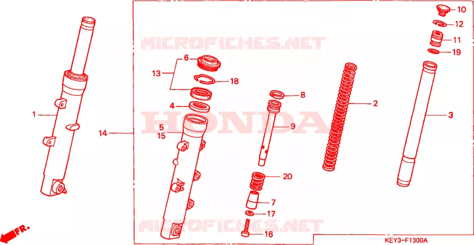 FOURCHE Honda SCOOTER 150 PANTHEON 2002  FES1502
