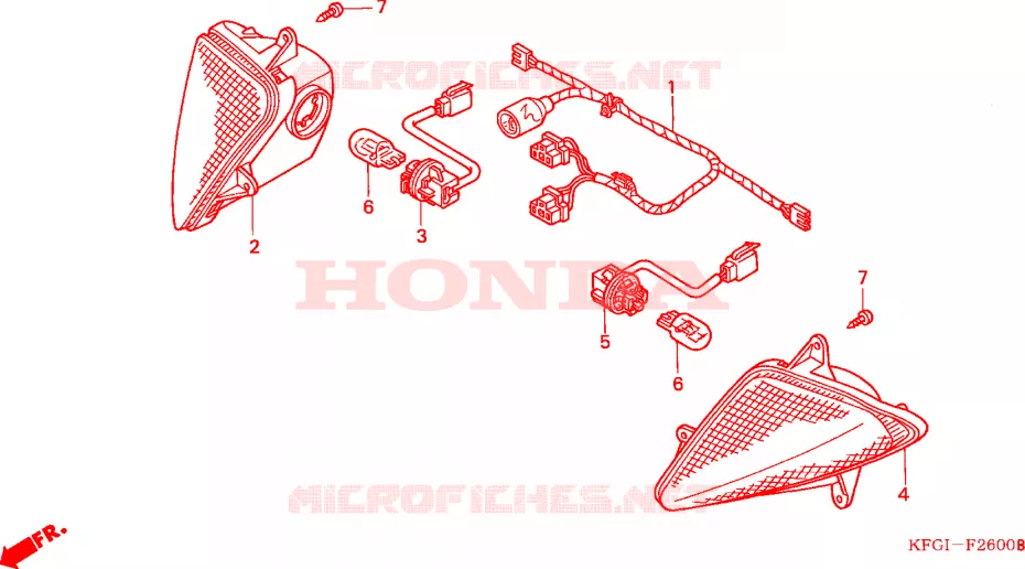 CLIGNOTANT Honda SCOOTER 250 FORSIGHT 2000  FES250Y