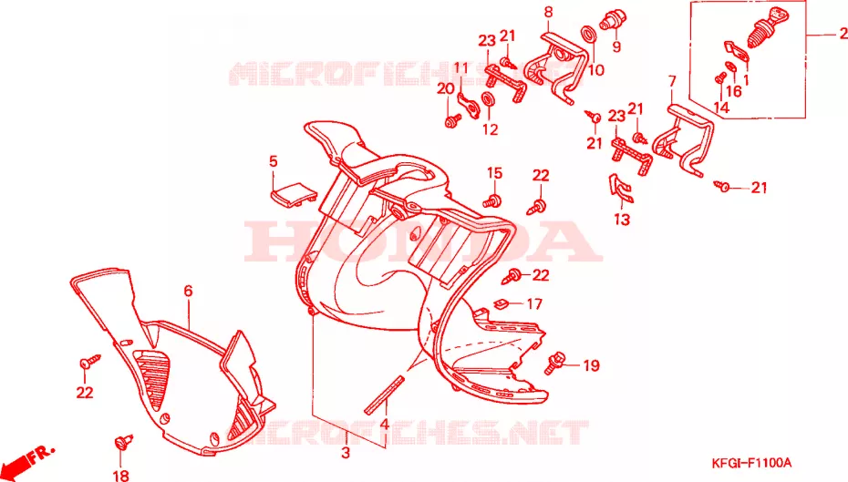 PROTEGE JAMBES Honda SCOOTER 250 FORSIGHT 2001  FES2501