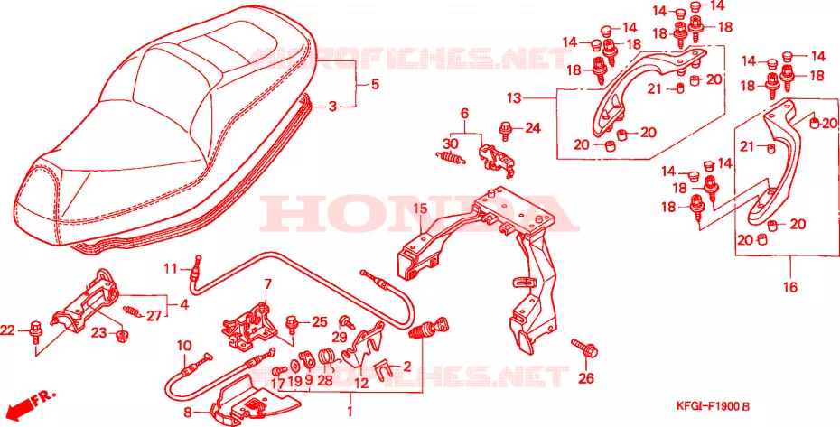 SELLE Honda SCOOTER 250 FORSIGHT 2005  FES2505