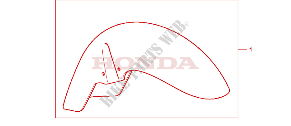 GARDE BOUE AVANT CHROME pour Honda SHADOW 125 2002