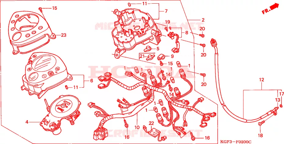 COMPTEUR Honda SCOOTER 150 AROBASE 2001  NES1501