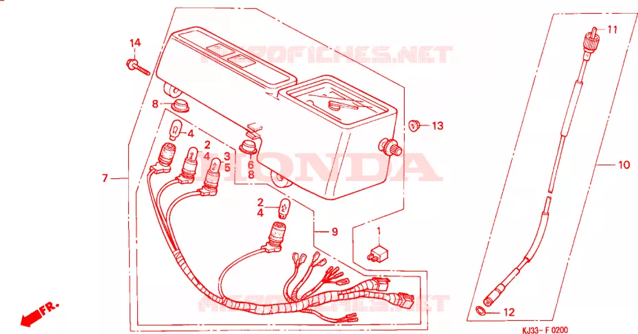 COMPTEUR Honda MOTO 125 TRIAL 1984  TL125D