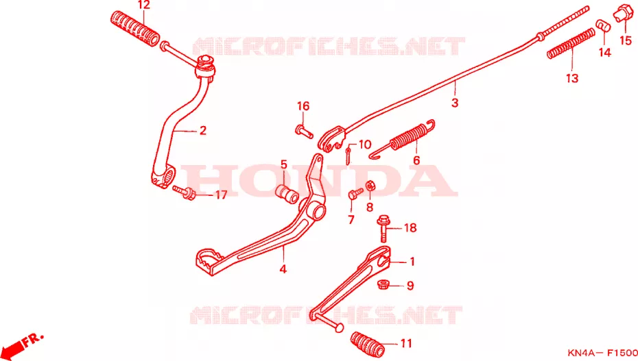 PEDALE Honda MOTO 100 XR 2003  XR100R3