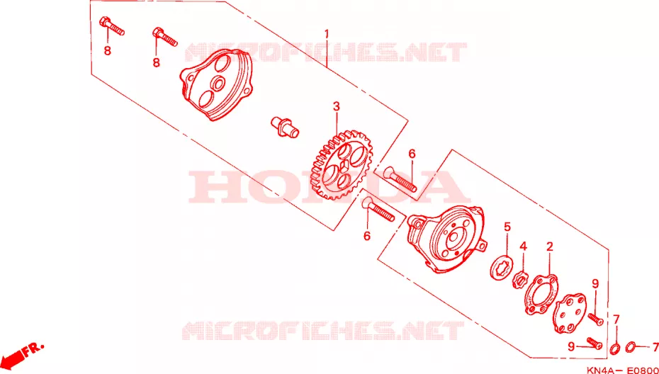 POMPE A HUILE Honda MOTO 100 XR 2003  XR100R3