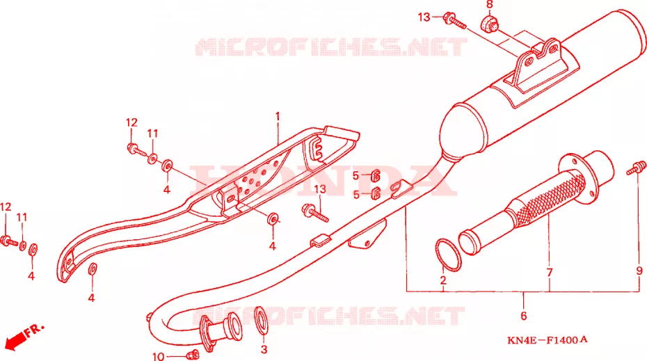 SILENCIEUX D'ECHAPPEMENT Honda MOTO 100 XR 2002  XR100R2