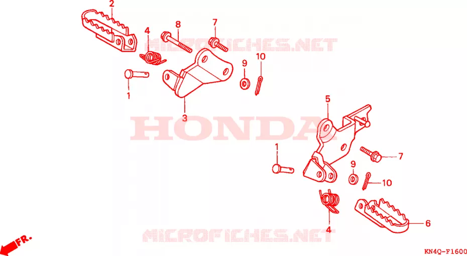 REPOSE PIED Honda MOTO 100 XR 1995  XR100RS
