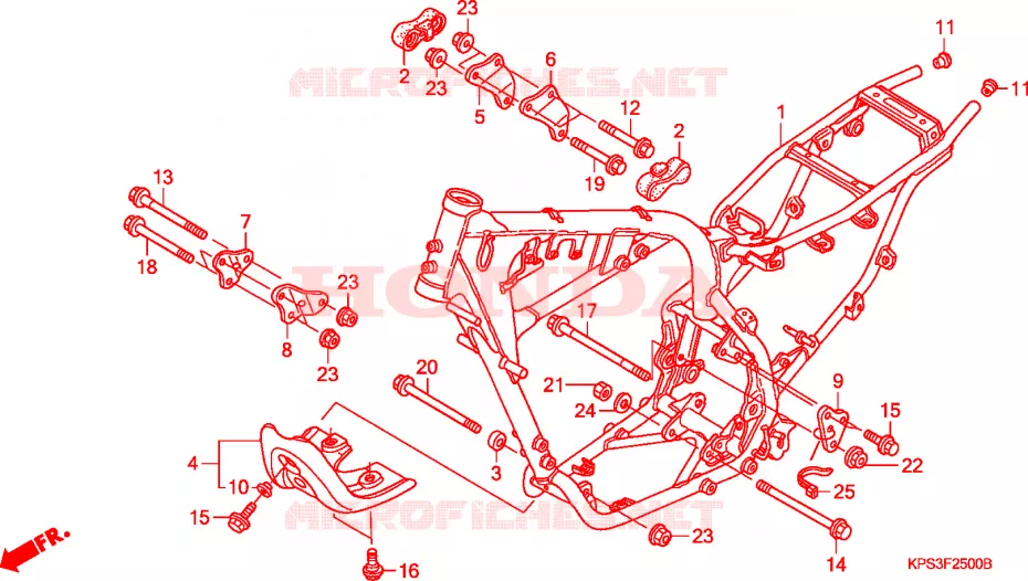CADRE Honda MOTO 230 CRF 2006  CRF230F6