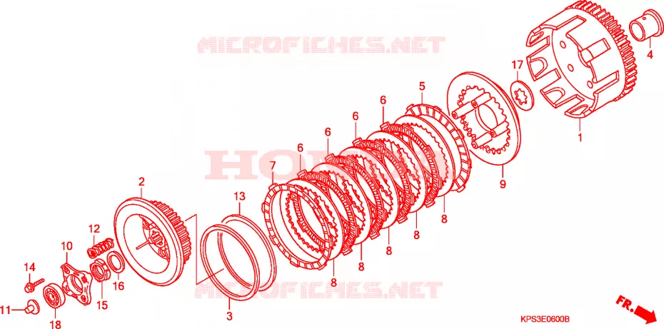 EMBRAYAGE Honda MOTO 230 CRF 2009  CRF230F9
