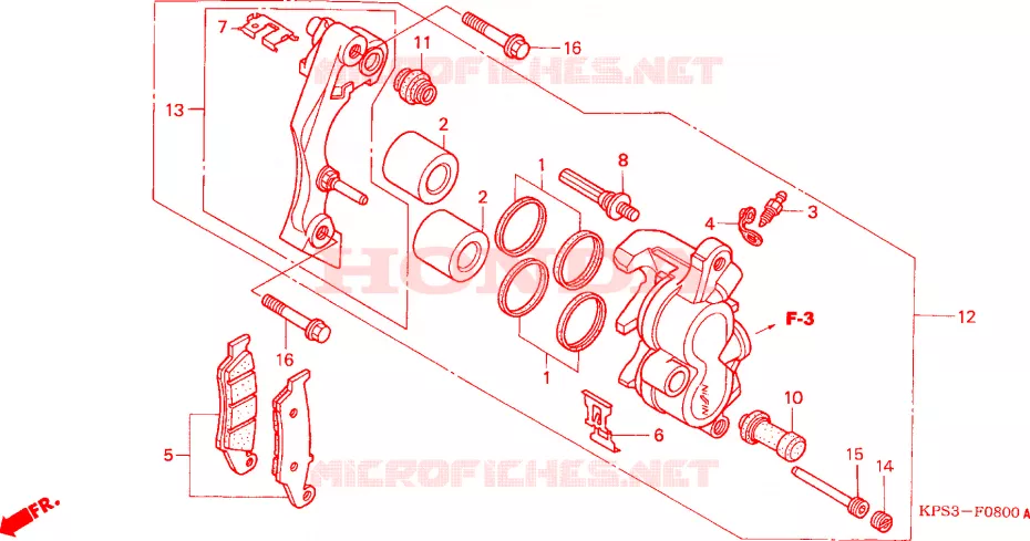 ETRIER DE FREIN AVANT Honda MOTO 230 CRF 2003  CRF230F3