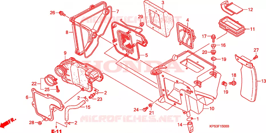 FILTRE A AIR Honda MOTO 230 CRF 2005  CRF230F5
