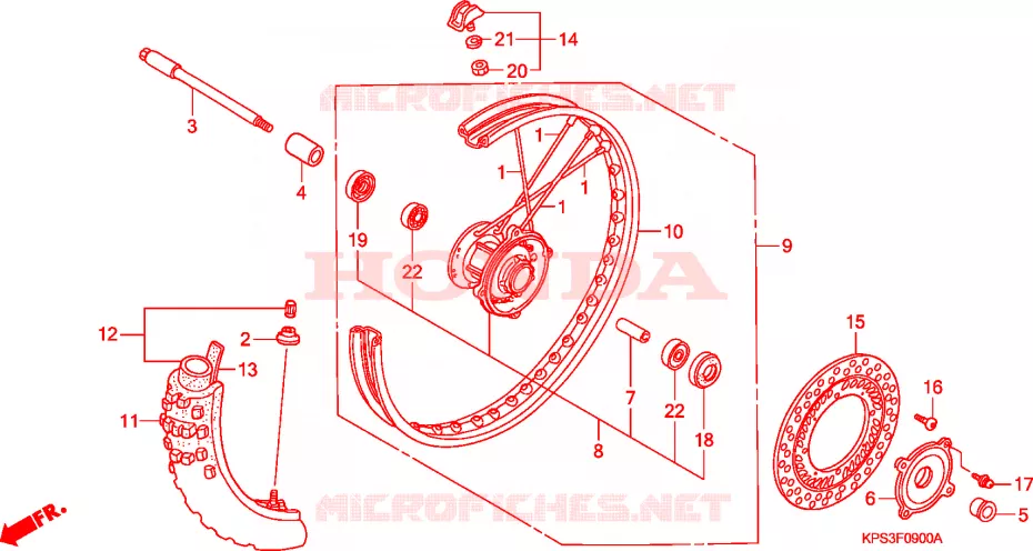 ROUE AVANT Honda MOTO 230 CRF 2008  CRF230F8