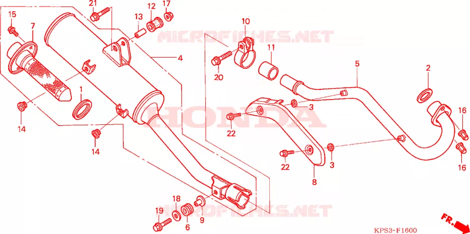 SILENCIEUX D'ECHAPPEMENT Honda MOTO 230 CRF 2008  CRF230F8