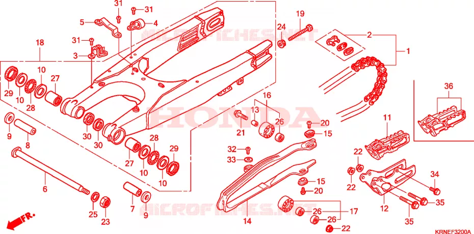 BRAS OSCILLANT Honda MOTO 250 CRF 2010  CRF250RA