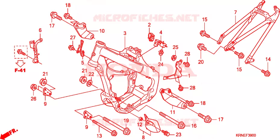 CADRE Honda MOTO 250 CRF 2010  CRF250RA