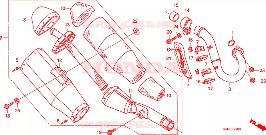SILENCIEUX D'ECHAPPEMENT(CRF250RA) Honda MOTO 250 CRF 2010  CRF250RA