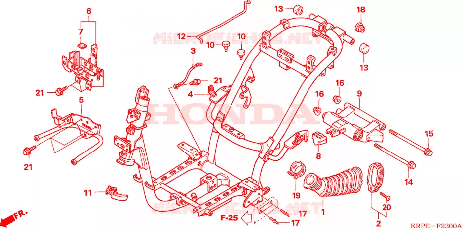 CADRE Honda SCOOTER 100 LEAD 2006  SCV100F5
