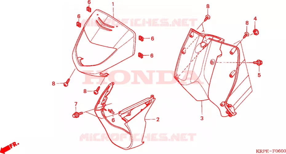 CARENAGE AVANT Honda SCOOTER 100 LEAD 2006  SCV100F5