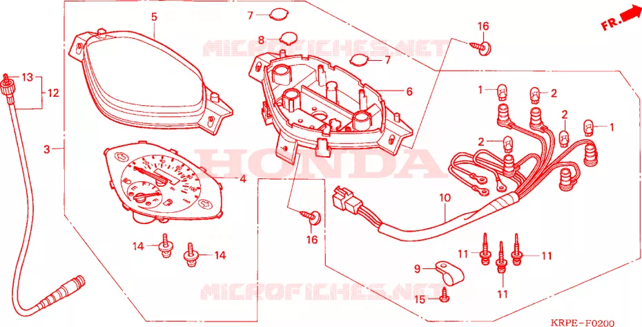 COMPTEUR Honda SCOOTER 100 LEAD 2007  SCV100F5