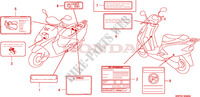 ETIQUETTE DE PRECAUTIONS pour Honda SCV 100 LEAD 2010