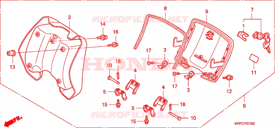 PROTEGE JAMBES Honda SCOOTER 100 LEAD 2010  SCV100FA