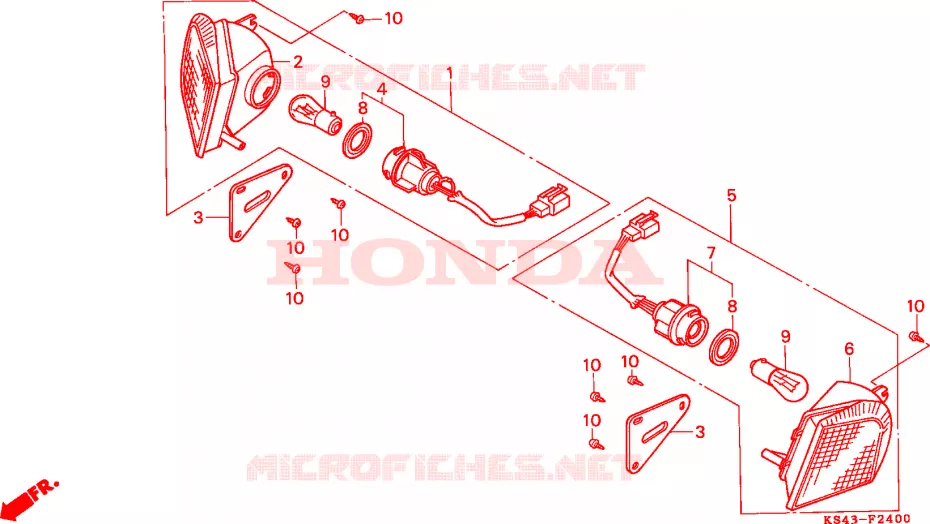 CLIGNOTANT Honda SCOOTER 250 SPAZIO 1991  CN250M