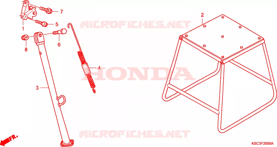 BEQUILLE Honda MOTO 250 CRF 2011  CRF250XB