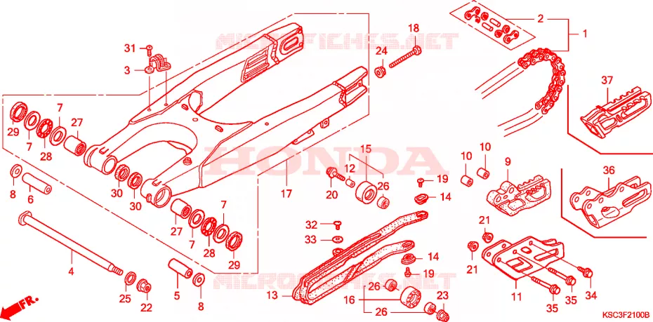 BRAS OSCILLANT Honda MOTO 250 CRF 2005  CRF250X5