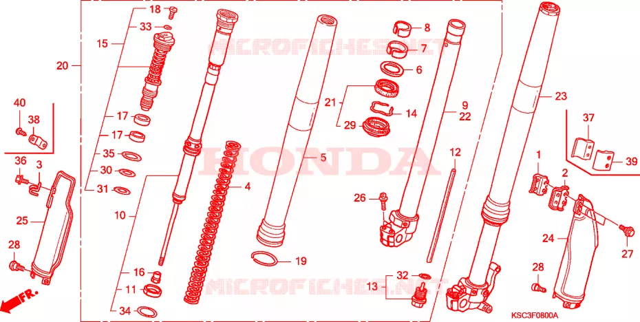 FOURCHE Honda MOTO 250 CRF 2011  CRF250XB