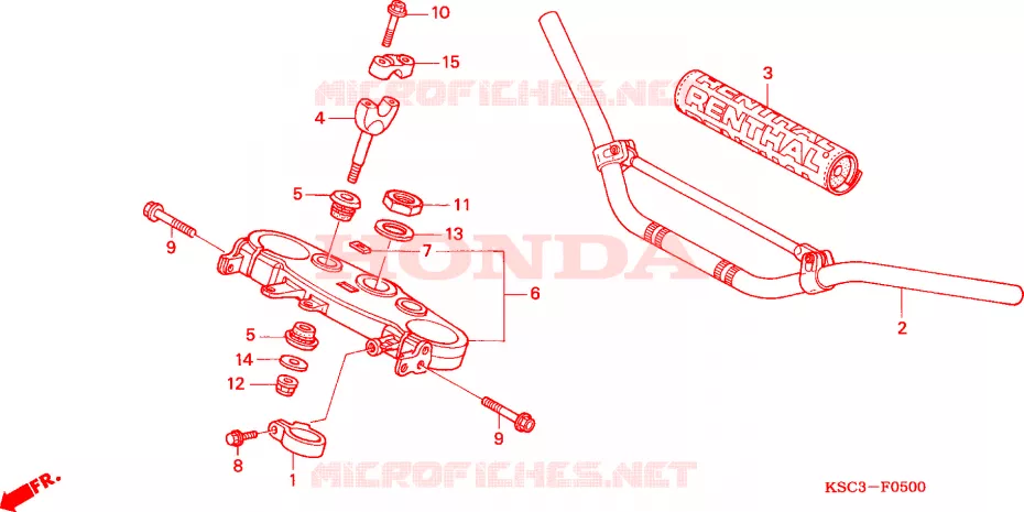GUIDON - TE DE FOURCHE Honda MOTO 250 CRF 2010  CRF250X9