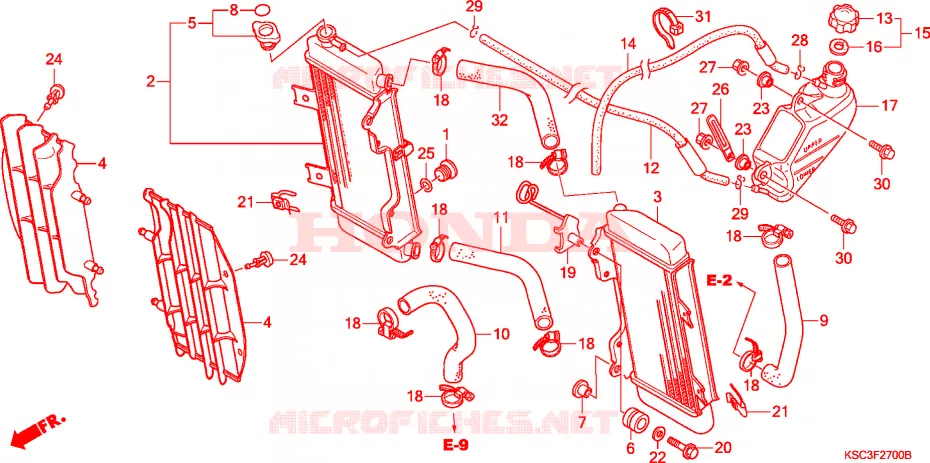 RADIATEUR Honda MOTO 250 CRF 2011  CRF250XB