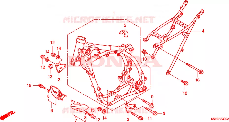 CADRE Honda MOTO 150 CRF 2007  CRF150R7