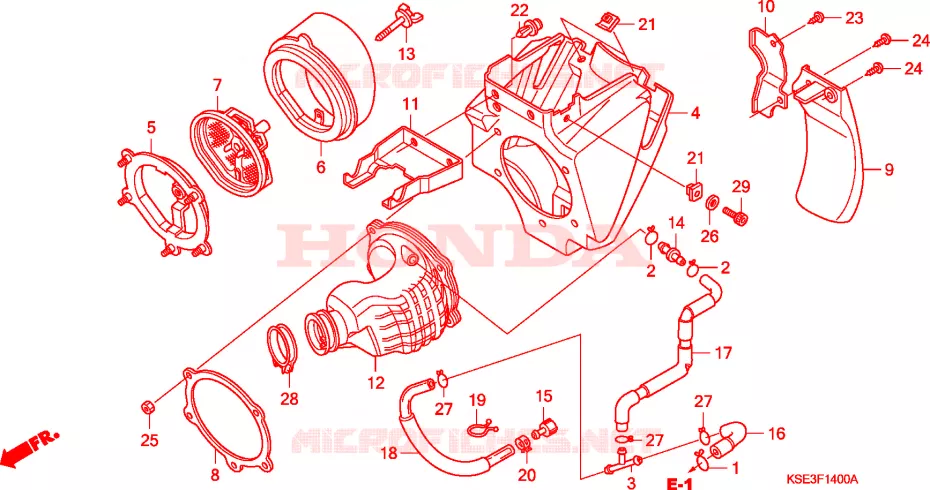 FILTRE A AIR Honda MOTO 150 CRF 2007  CRF150R7