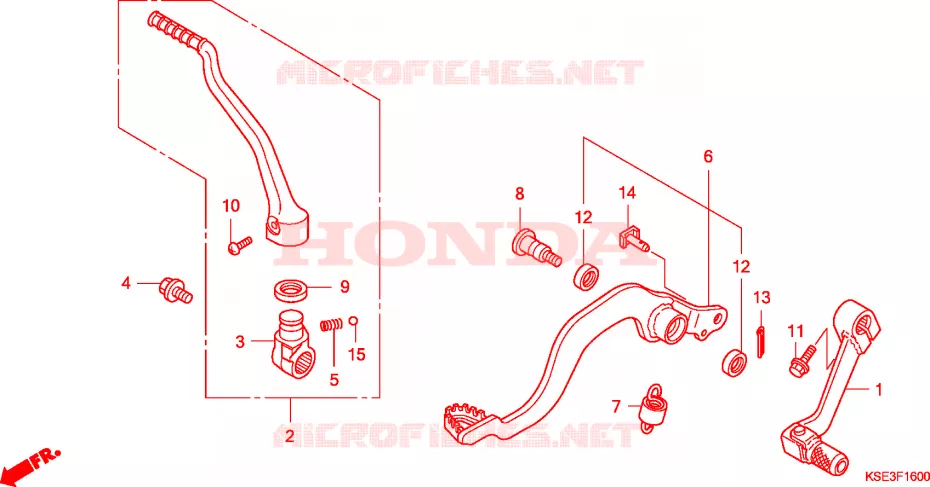 PEDALE - KICK Honda MOTO 150 CRF 2008  CRF150RB8