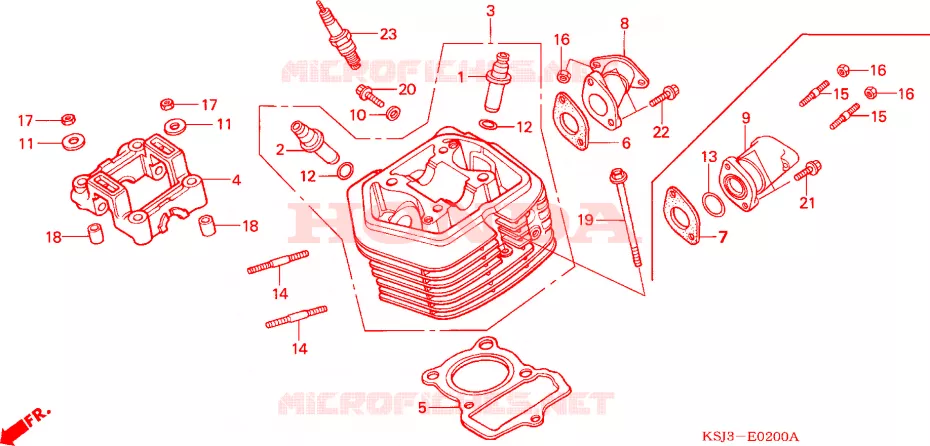 CULASSE Honda MOTO 80 CRF 2007  CRF80F7