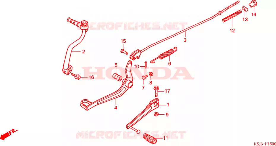 PEDALE Honda MOTO 100 CRF 2007  CRF100F7