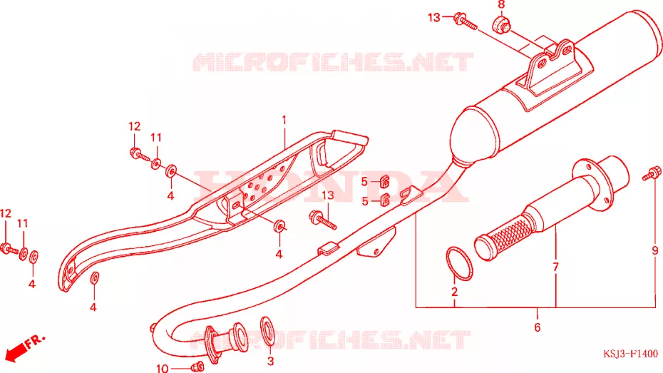 SILENCIEUX D'ECHAPPEMENT Honda MOTO 80 CRF 2006  CRF80F6