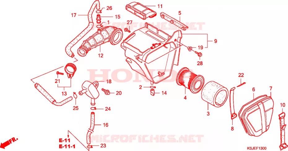 FILTRE A AIR Honda MOTO 80 CRF 2009  CRF80F9