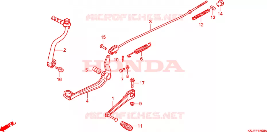 PEDALE Honda MOTO 100 CRF 2008  CRF100F8