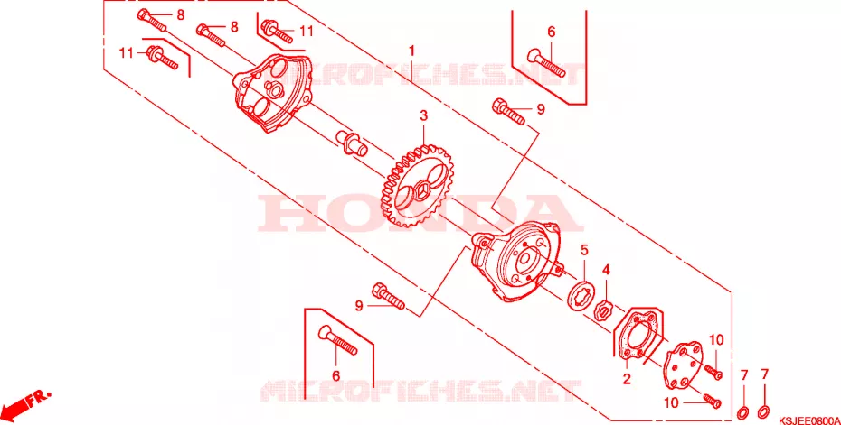 POMPE A HUILE Honda MOTO 80 CRF 2008  CRF80F8