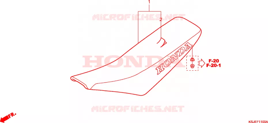 SELLE Honda MOTO 100 CRF 2009  CRF100F9