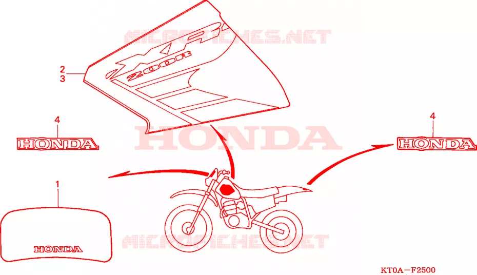 MARQUE(2) Honda MOTO 200 XR 2002  XR200R2