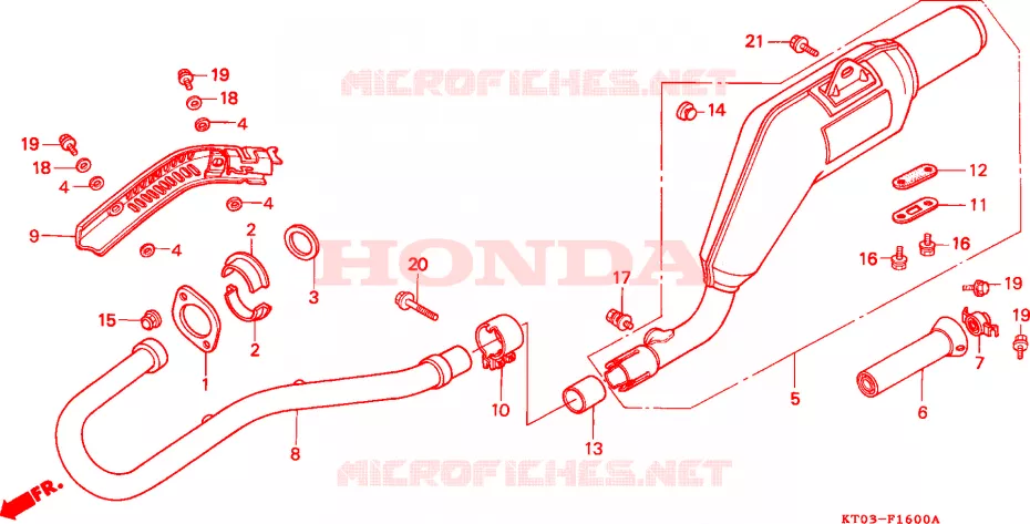 SILENCIEUX D'ECHAPPEMENT Honda MOTO 200 XR 1998  XR200RW