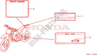 ETIQUETTE DE PRECAUTIONS pour Honda CR 250 R 2007