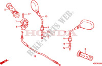 CABLES   RETROVISEURS pour Honda INNOVA 125 2012