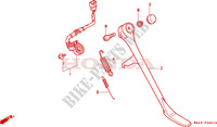 BEQUILLE(VT1100CV/CW/C2) pour Honda VT 1100 SHADOW C2 white ribbon tire 1997