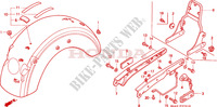 GARDE BOUE ARRIERE(VT1100C2) pour Honda VT 1100 SHADOW C2 white ribbon tire 1998